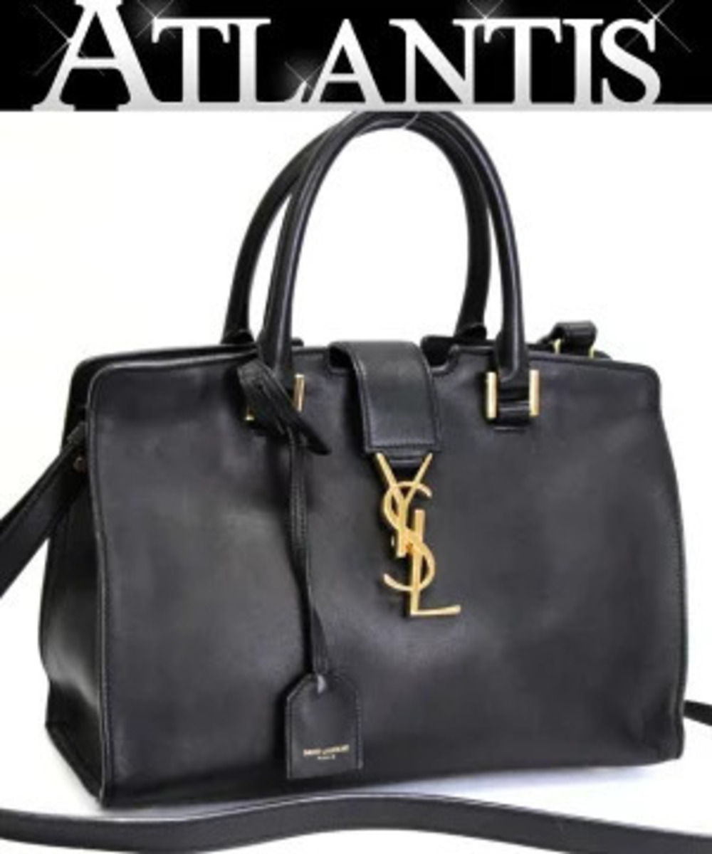 Saint Laurent Paris Cabas Cassandra Bag Lambskin Black